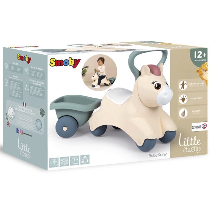 SMOBY Little Pierwszy Jeździk Pony Ride-On Kucyk z Przyczepką - obrazek 10