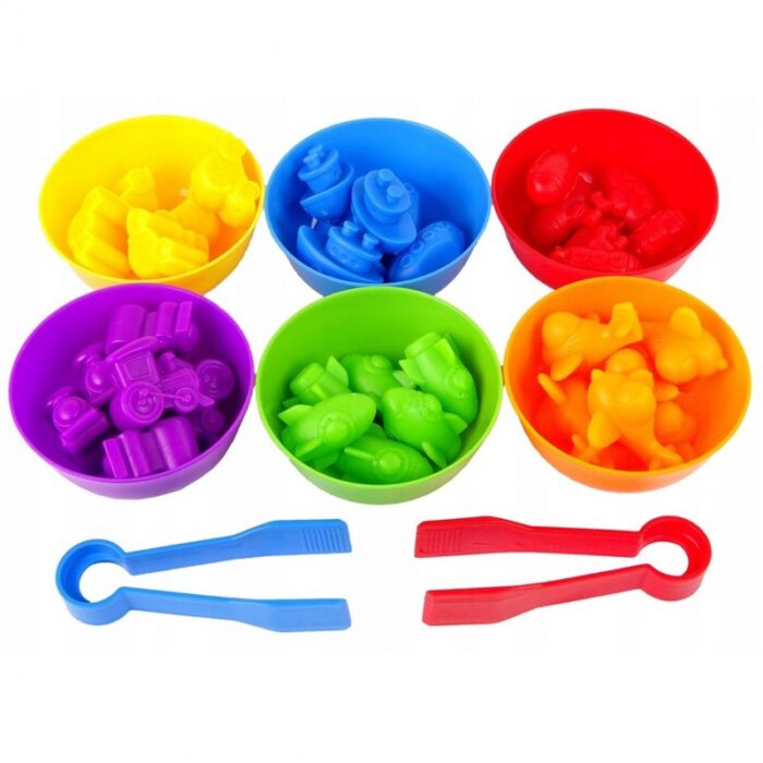 WOOPIE Gra Edukacyjna Montessori Sorter Kolorów Pojazdy 44 el. - obrazek 8