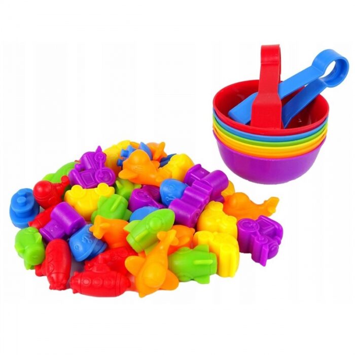 WOOPIE Gra Edukacyjna Montessori Sorter Kolorów Pojazdy 44 el. - obrazek 10