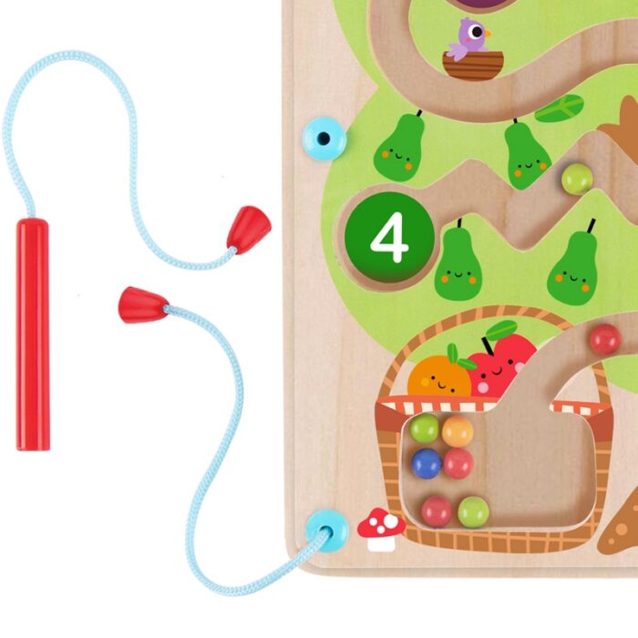 TOOKY TOY Labirynt Drzewko Owocowe Magnetyczne Nauka Liczenia - obrazek 4