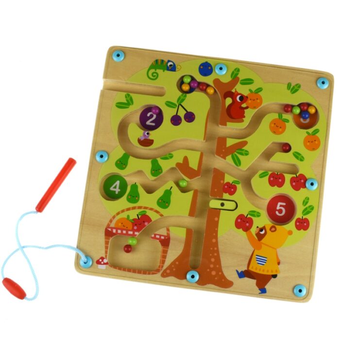 TOOKY TOY Labirynt Drzewko Owocowe Magnetyczne Nauka Liczenia - obrazek 6