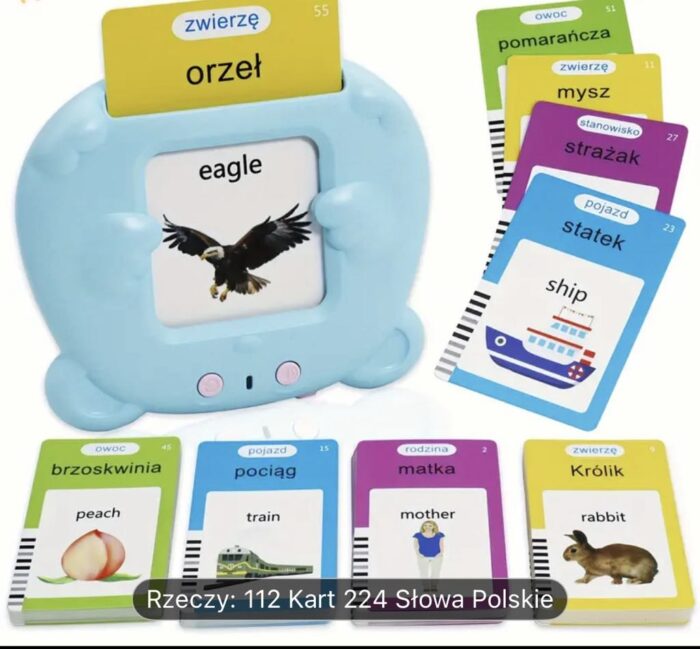Czytnik Kart Do Nauki słówek FISZKI SŁÓWKA POLSKIE ANGIELSKIE