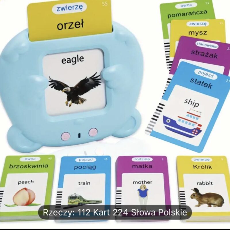 Czytnik Kart Do Nauki słówek FISZKI SŁÓWKA POLSKIE ANGIELSKIE