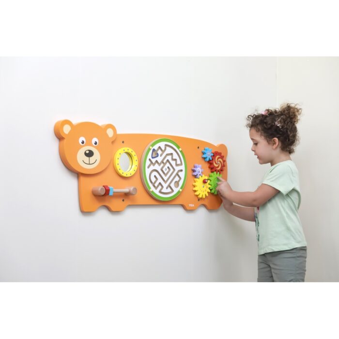 VIGA Tablica Sensoryczna Manipulacyjna Miś Certyfikat FSC Montessori - obrazek 6