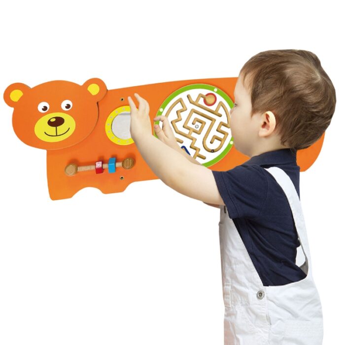 VIGA Tablica Sensoryczna Manipulacyjna Miś Certyfikat FSC Montessori - obrazek 8