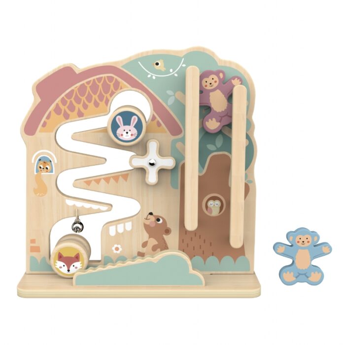 TOOKY TOY Labirynt Tablica Edukacyjna Tor 2w1 Labirynt Drewniany - obrazek 8