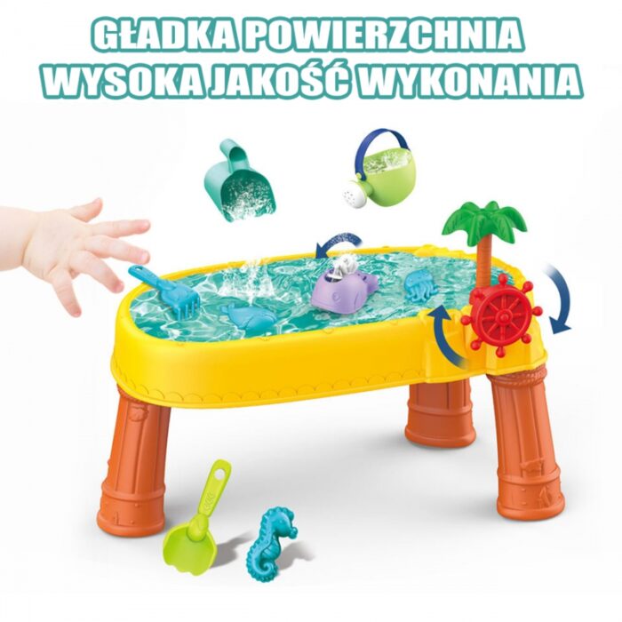 WOOPIE Stolik Wodny 2w1 Piaskownica Statek Piracki 8 akc. - obrazek 9