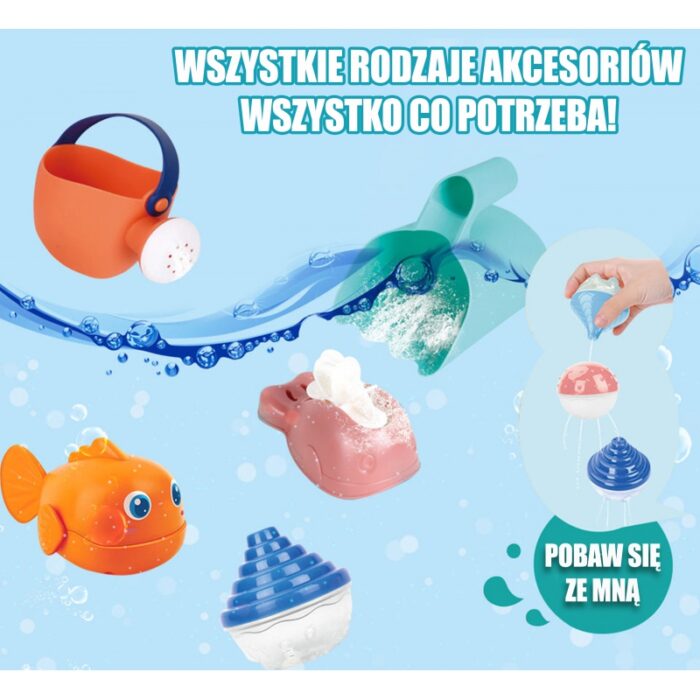 WOOPIE Stolik Wodny 2w1 Piaskownica Wodospad 10 el. - obrazek 6