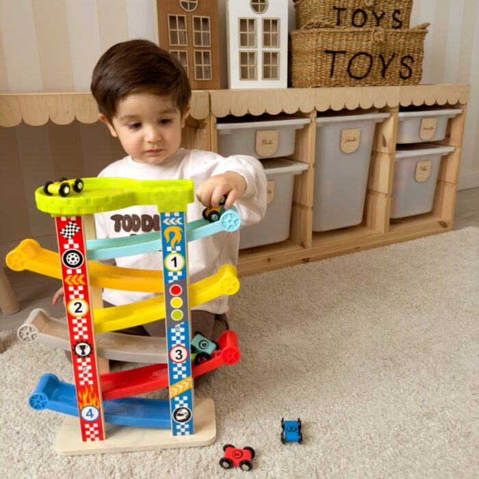 TOOKY TOY Kolorowa  Zjeżdżalnia Tor Dla Samochodów - obrazek 3