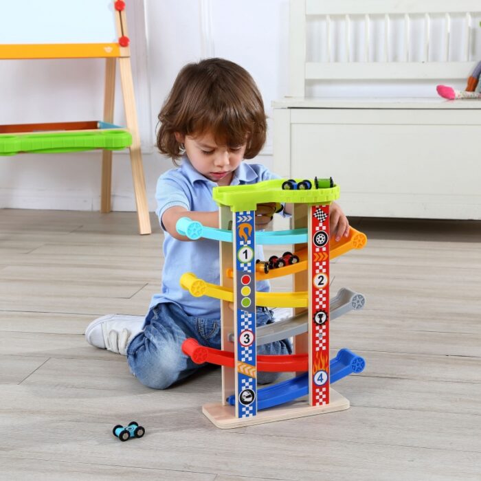 TOOKY TOY Kolorowa  Zjeżdżalnia Tor Dla Samochodów - obrazek 7