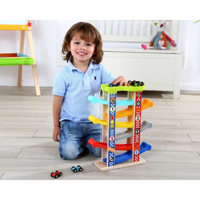 TOOKY TOY Kolorowa  Zjeżdżalnia Tor Dla Samochodów - obrazek 8