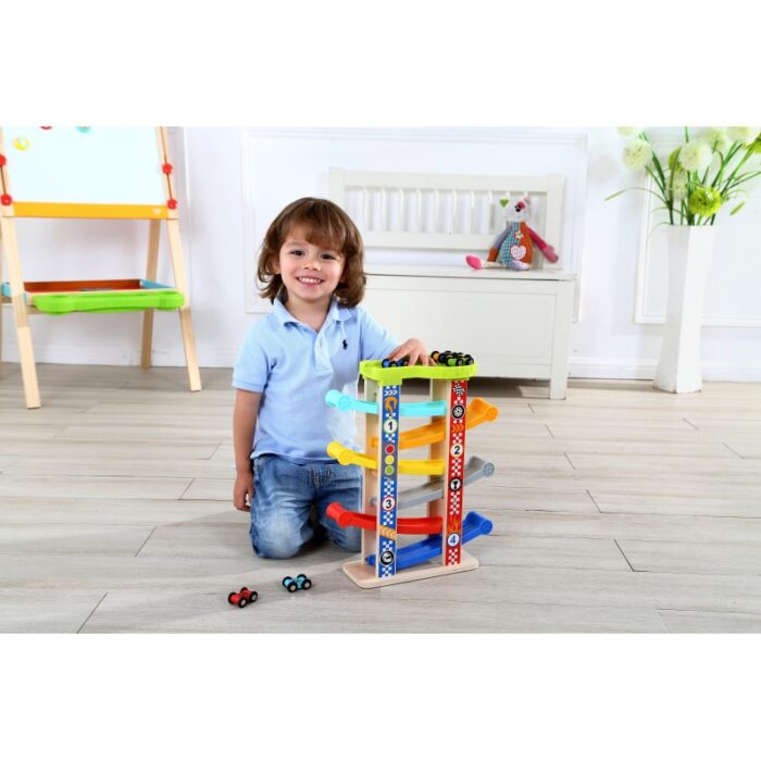 TOOKY TOY Kolorowa  Zjeżdżalnia Tor Dla Samochodów - obrazek 9