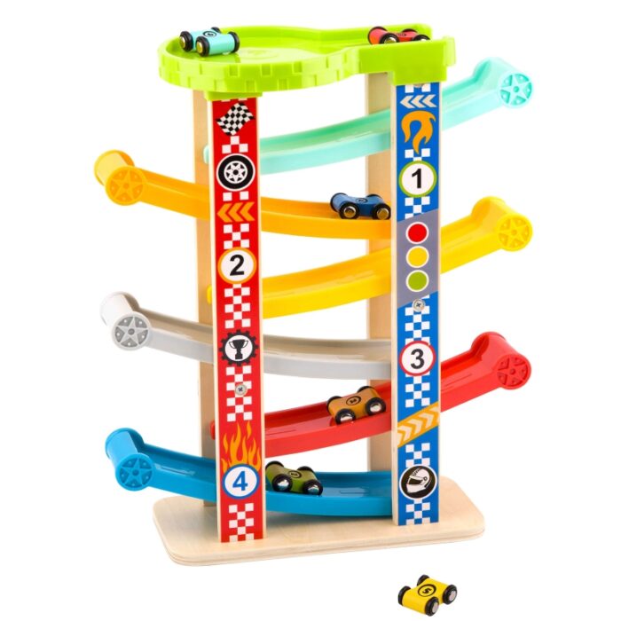 TOOKY TOY Kolorowa  Zjeżdżalnia Tor Dla Samochodów - obrazek 14