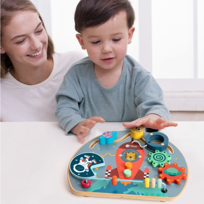 CLASSIC WORLD Tablica Manipulacyjna Wielofunkcyjna 6w1 Rakieta - obrazek 5