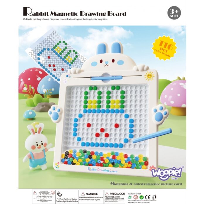 WOOPIE Tablica Magnetyczna dla Dzieci Montessori MagPad Królik - obrazek 13