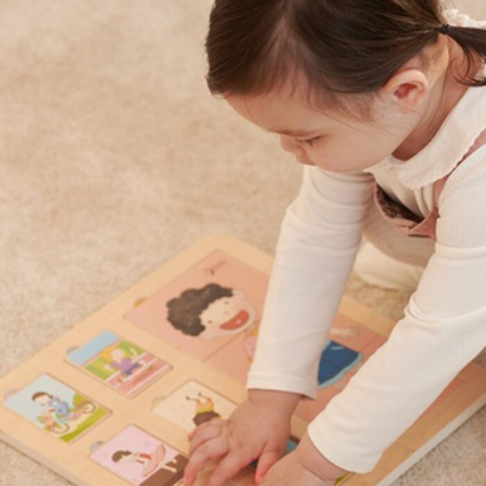 CLASSIC WORLD Tablica Edukacyjna Ciało Ludzkie Układanka Klocki Puzzle dla Dzieci Dopasuj MONTESSORI 19 el. - obrazek 2