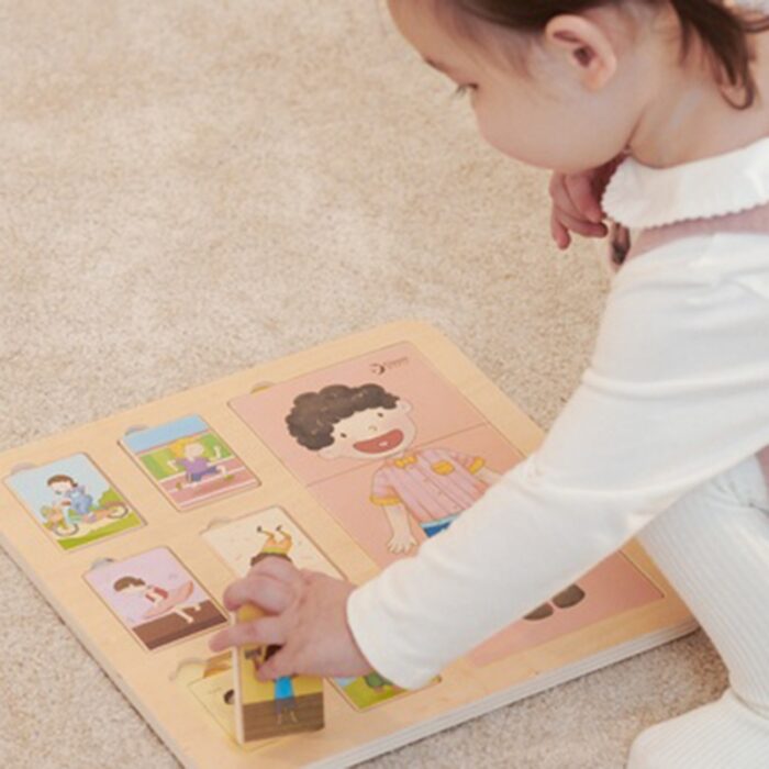 CLASSIC WORLD Tablica Edukacyjna Ciało Ludzkie Układanka Klocki Puzzle dla Dzieci Dopasuj MONTESSORI 19 el. - obrazek 3