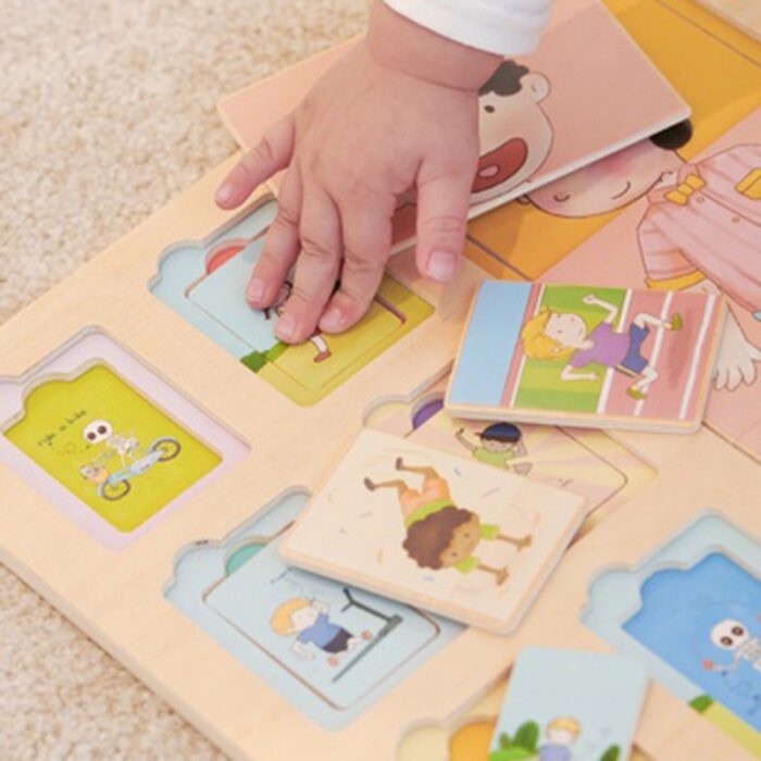 CLASSIC WORLD Tablica Edukacyjna Ciało Ludzkie Układanka Klocki Puzzle dla Dzieci Dopasuj MONTESSORI 19 el. - obrazek 4