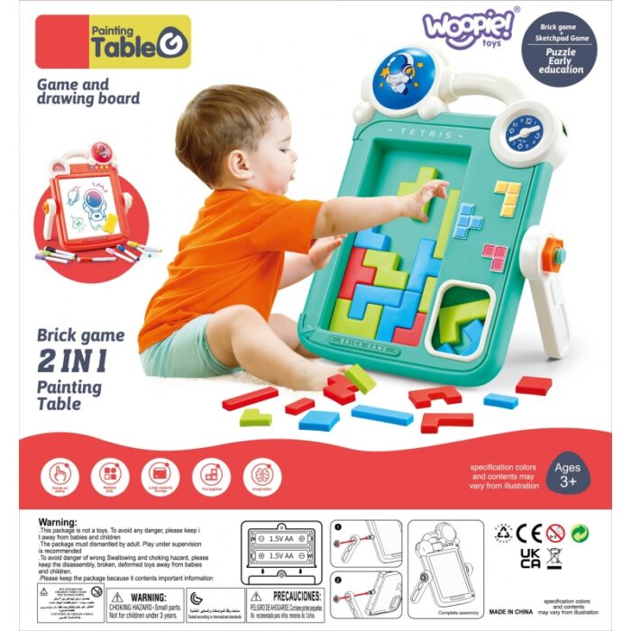 WOOPIE Dwustronna Tablica do Rysowania Gra Tetris 2w1 - obrazek 6