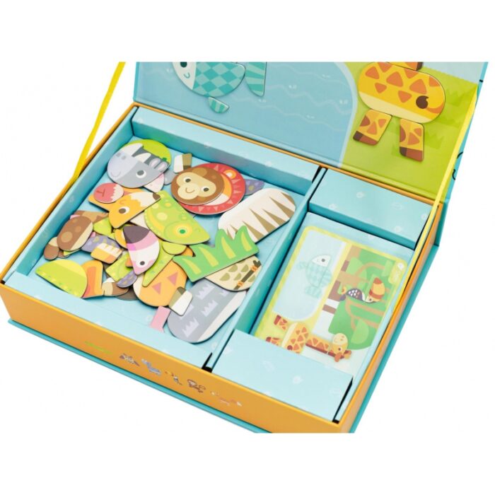 CLASSIC WORLD Układanka Magnetyczna Zwierzęta Tablica Klocki Puzzle Pamięć 60 el. - obrazek 2