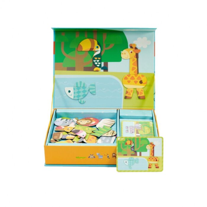 CLASSIC WORLD Układanka Magnetyczna Zwierzęta Tablica Klocki Puzzle Pamięć 60 el. - obrazek 3