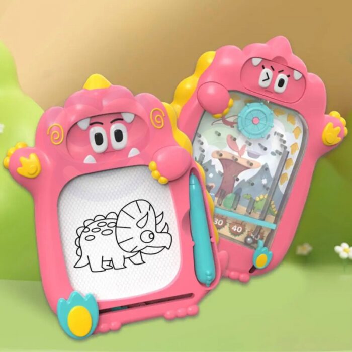 WOOPIE Znikopis Tablica Magnetyczna 2w1 Gra Zręcznościowa Pinball Flipper Różowa - obrazek 2