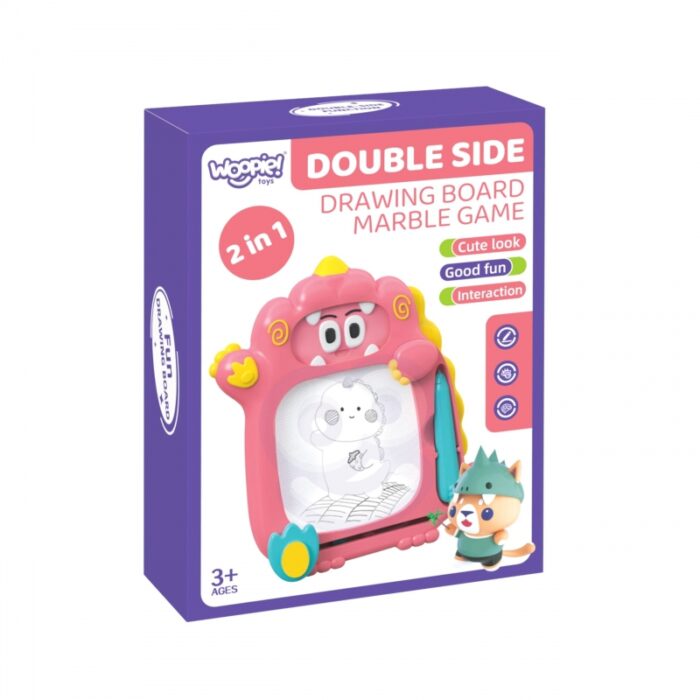 WOOPIE Znikopis Tablica Magnetyczna 2w1 Gra Zręcznościowa Pinball Flipper Różowa - obrazek 6