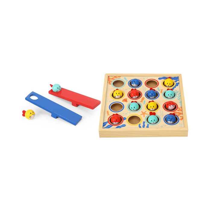 TOOKY TOY Gra dla Dzieci Drewniany Stół Latające Rybki 19 el. - obrazek 6