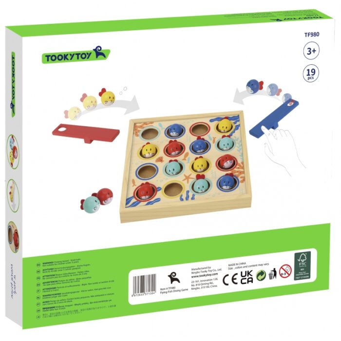 TOOKY TOY Gra dla Dzieci Drewniany Stół Latające Rybki 19 el. - obrazek 9