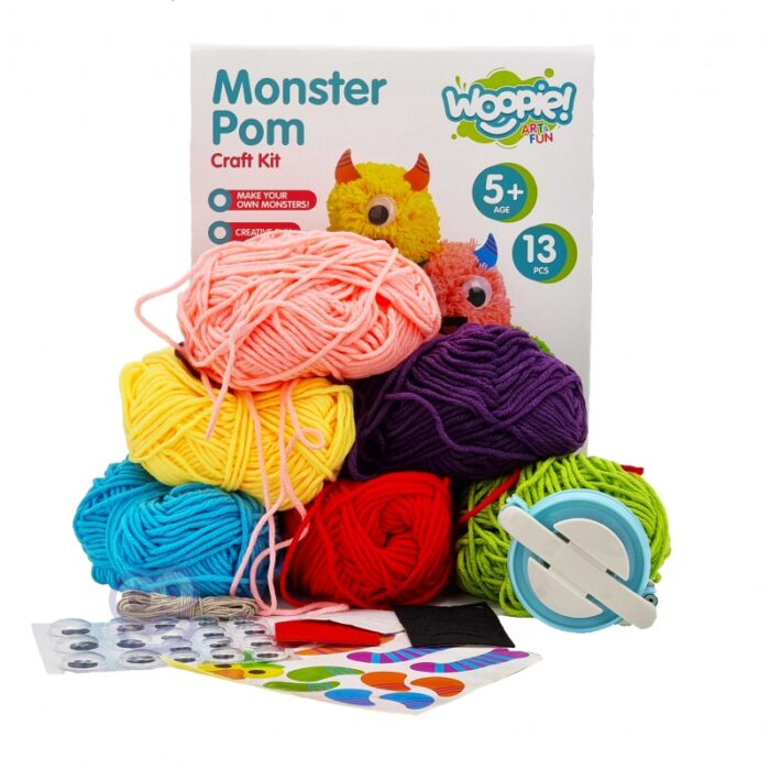 WOOPIE ART&FUN Zestaw Kreatywny Zrób Potworka Monster Pom - obrazek 15