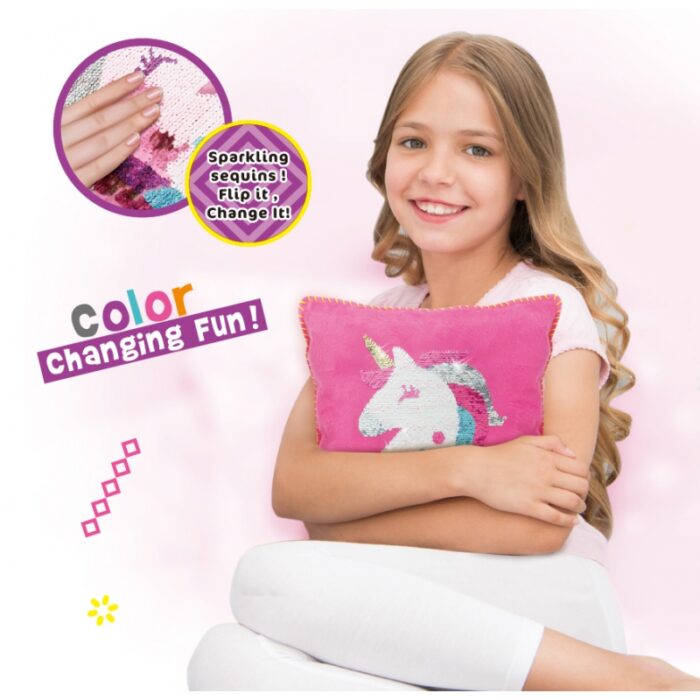 WOOPIE ART&FUN Zestaw Kreatywny Poduszka do Ozdobienia Jednorożec - obrazek 2
