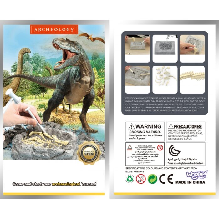 WOOPIE Zabawka Kreatywna Dinozaur Szkielet Wykopalisko Archeologiczne - obrazek 10