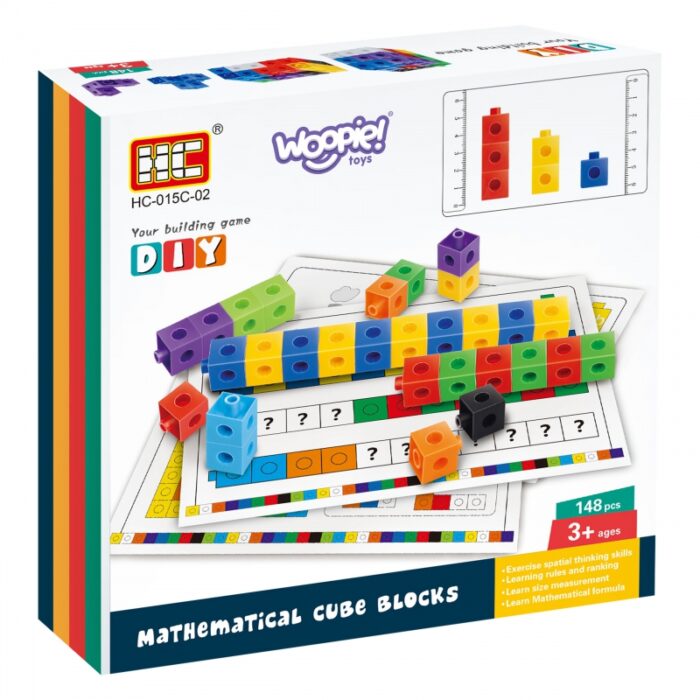 WOOPIE Gra Układanka Matematyczna Klocki Konstrukcyjne + Wzory 148 el. - obrazek 9