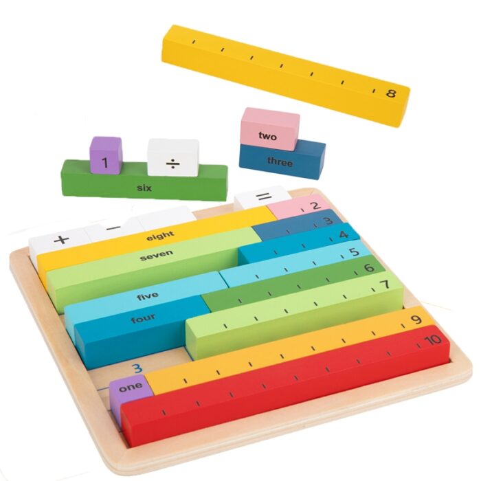Tooky Toy Drewniana Tablica Matematyczna Nauka Liczenia Liczydło - obrazek 6