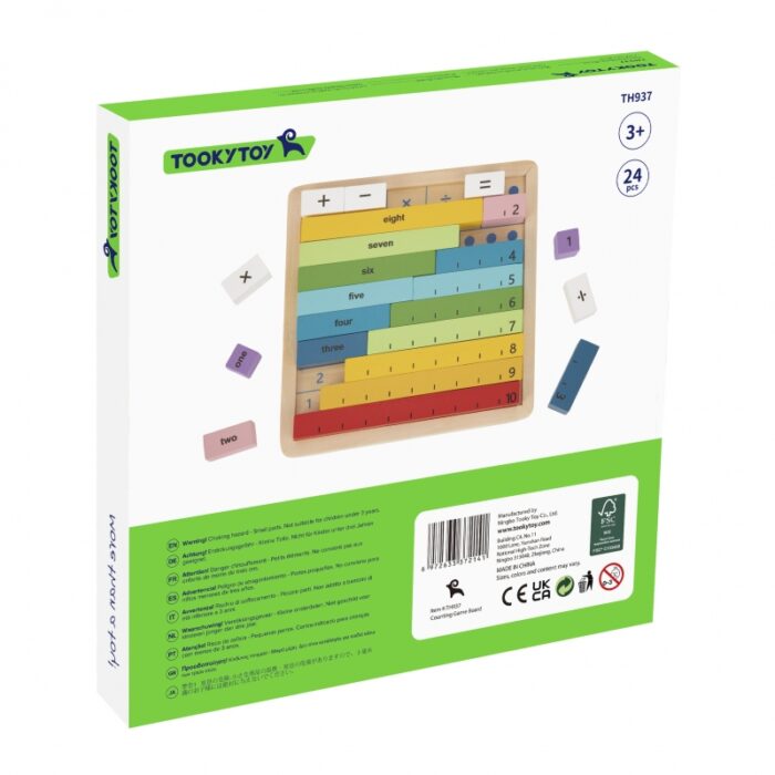 Tooky Toy Drewniana Tablica Matematyczna Nauka Liczenia Liczydło - obrazek 9
