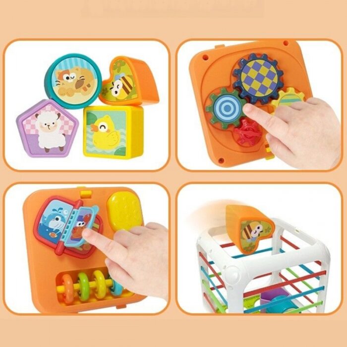 WOOPIE Kostka Edukacyjna Sorter 4w1 Kształty 18m+ - obrazek 2