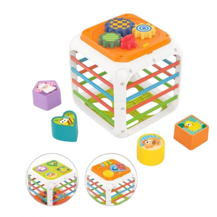 WOOPIE Kostka Edukacyjna Sorter 4w1 Kształty 18m+ - obrazek 4