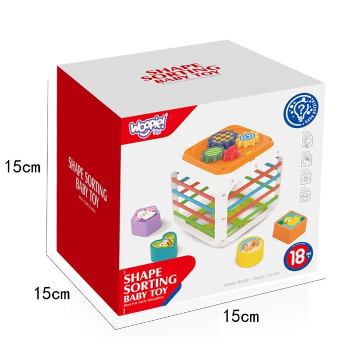 WOOPIE Kostka Edukacyjna Sorter 4w1 Kształty 18m+ - obrazek 5