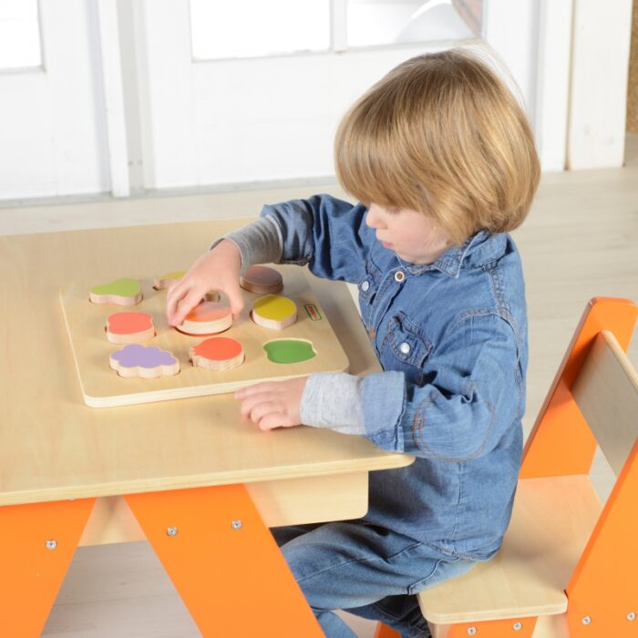 MASTERKIDZ Drewniany Sorter Kształtów Kolorowe Owoce Montessori - obrazek 6