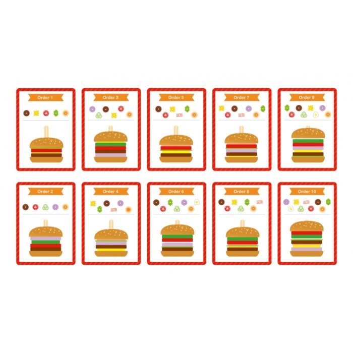 WOOPIE GREEN Drewniany Burger Restauracja Układanka dla Dzieci 15 el. Certyfikat FSC - obrazek 12