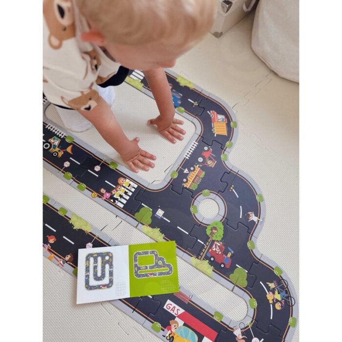 TOOKY TOY Droga Puzzle dla Dzieci Autostrada Makieta 21 el. Certyfikat FSC - obrazek 5