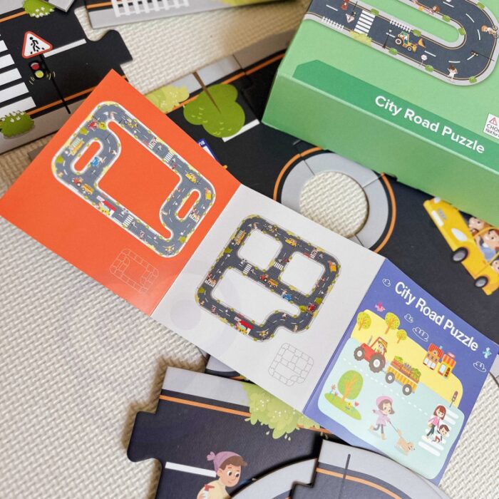 TOOKY TOY Droga Puzzle dla Dzieci Autostrada Makieta 21 el. Certyfikat FSC - obrazek 8