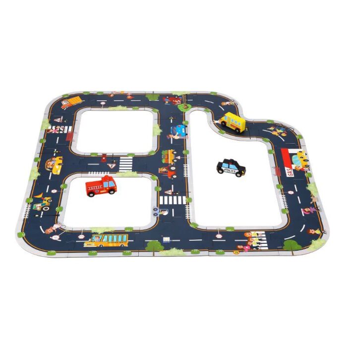 TOOKY TOY Droga Puzzle dla Dzieci Autostrada Makieta 21 el. Certyfikat FSC - obrazek 9