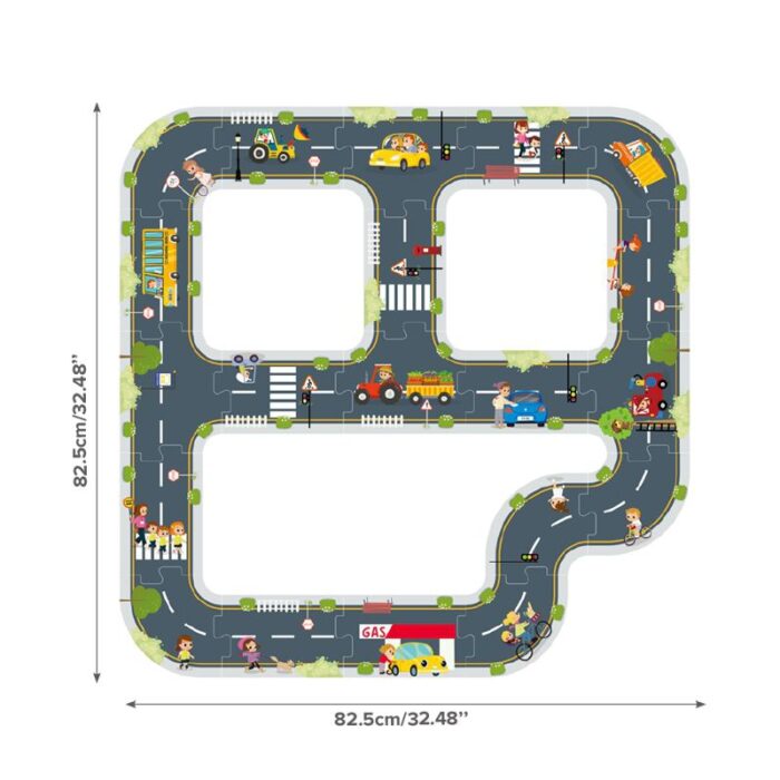 TOOKY TOY Droga Puzzle dla Dzieci Autostrada Makieta 21 el. Certyfikat FSC - obrazek 10