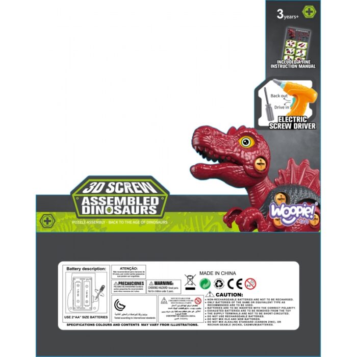 WOOPIE Dinozaur do Skręcania Zestaw Konstrukcyjny + Wiertarka 31 el. - obrazek 11